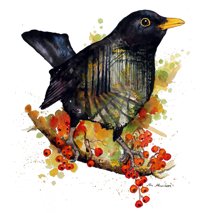 Akvarelmalerier fra illumia. Dansk, skandinavisk og nordisk kunst