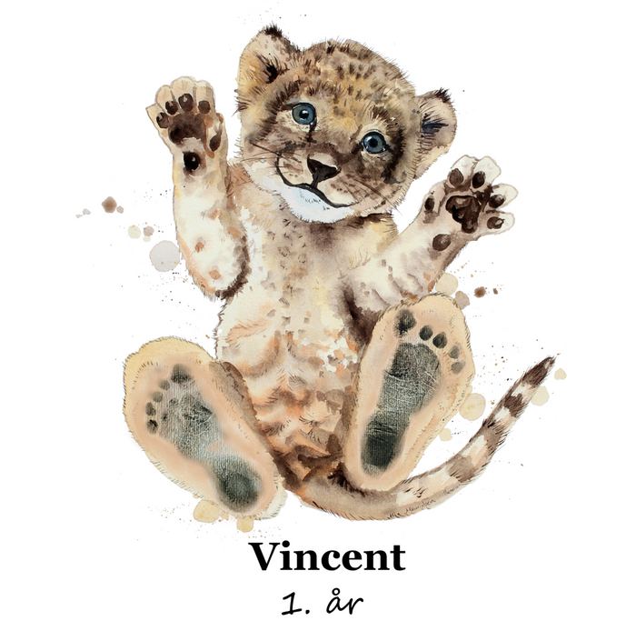 Babypoter billede til fodaftryk af babys fødder og tæer