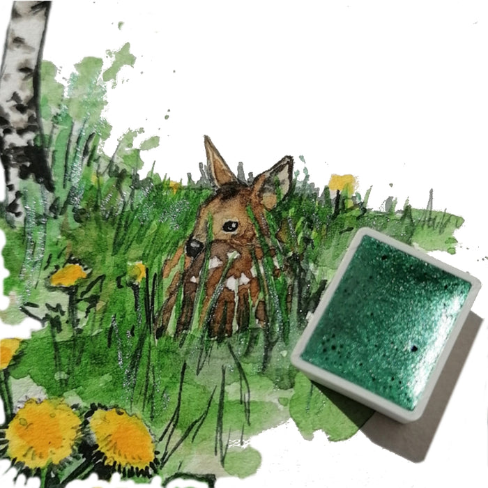 Håndlavet akvarelmaling morgendug