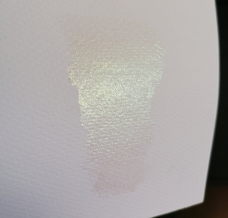 Perlemors akvarelmaling i grøn