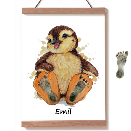 Ælling til fodaftryk sæt fodaftrykplakat