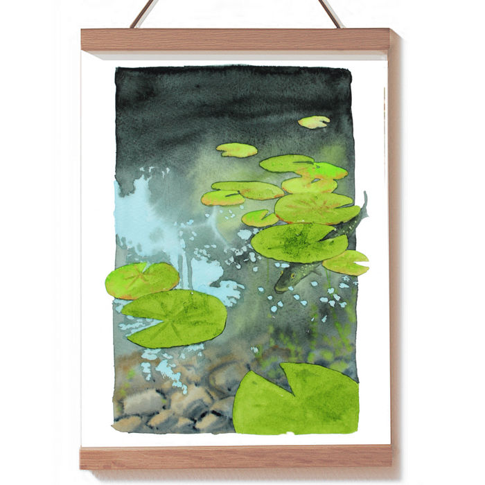 Gedde under vandet, Naturkunst
