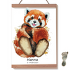 Fodaftrykplakate babypoter rød panda