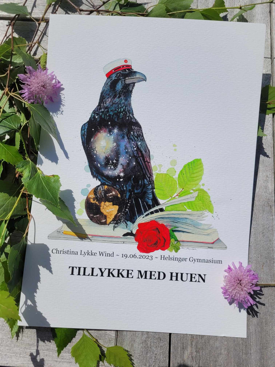 Personlig studentergave med en studenterplakat