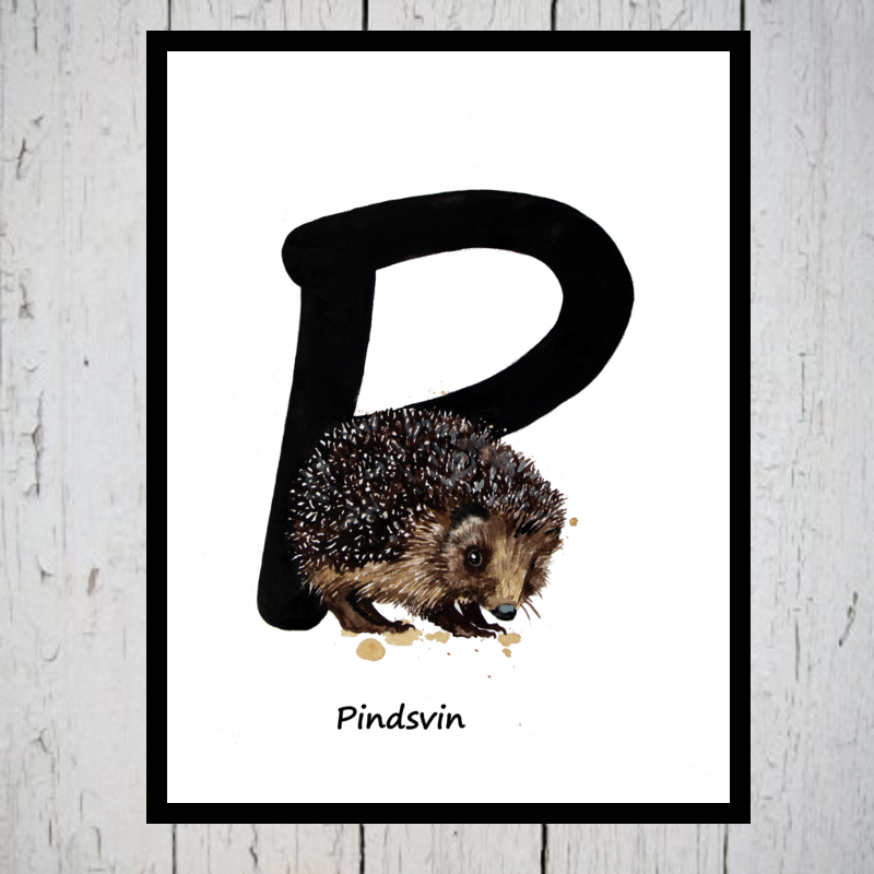 Pindsvin alfabetdyr P