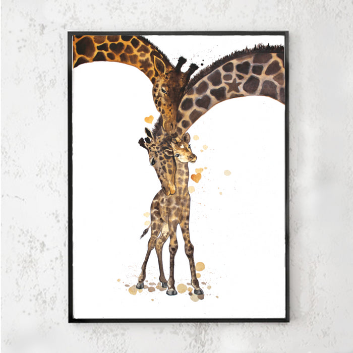 Dejligt billede af håndtegnede giraffer
