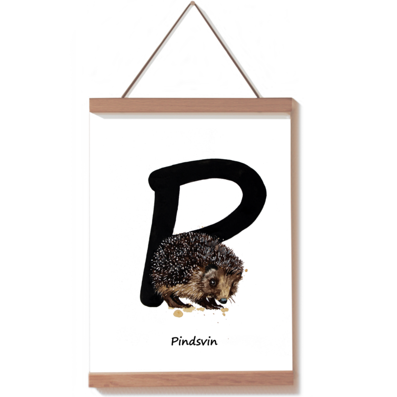 Pindsvin bogstavdyr P