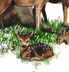 lille bambi i akvarel