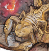 skorpion malet med akvarel stjernetegn