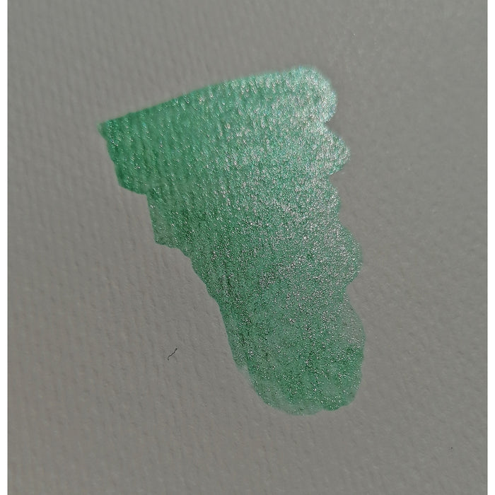 Håndlavet akvarelmaling grøn glimmer